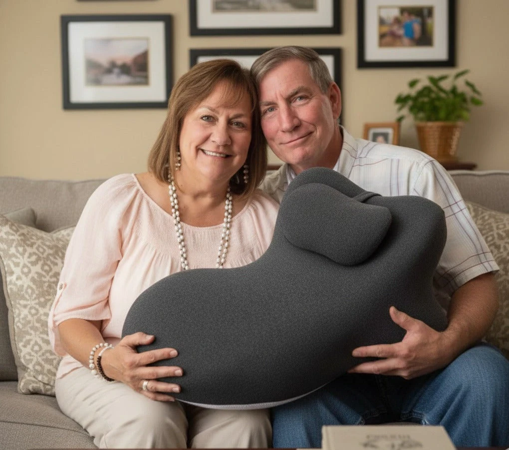 Middle aged couple demonstration