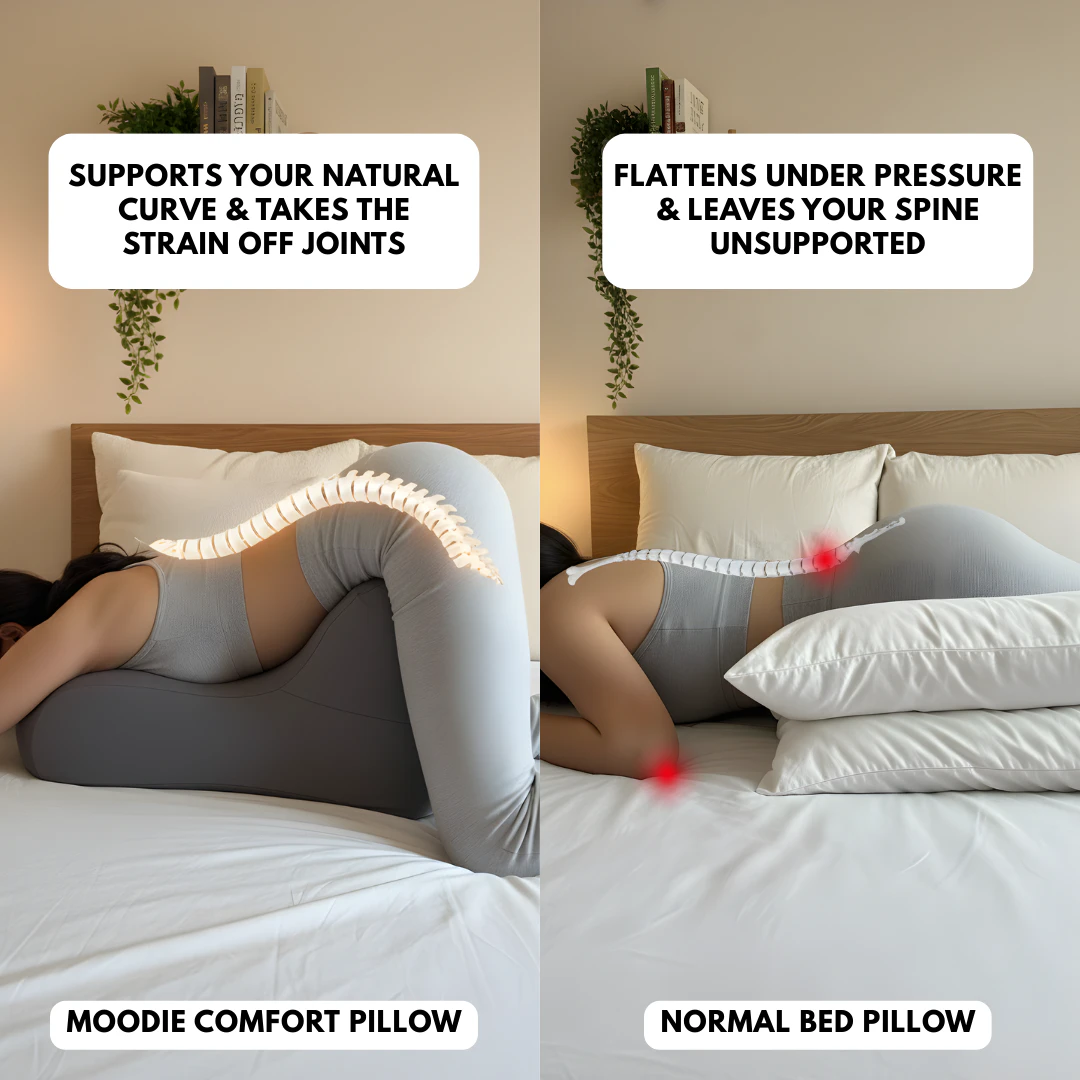 Comparison with regular bed pillow