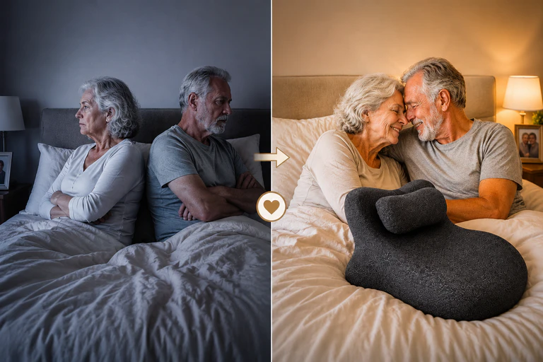 Couple bed before after comparison